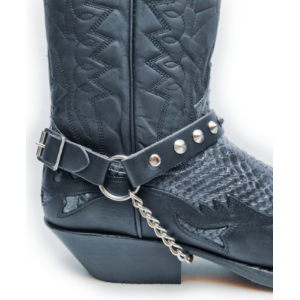 Boot Straps - Conical Stud Black - Thick
