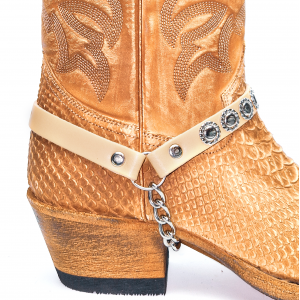 Boot Straps - Circular Beige
