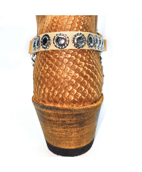 Boot Straps - Circular Beige - Thin