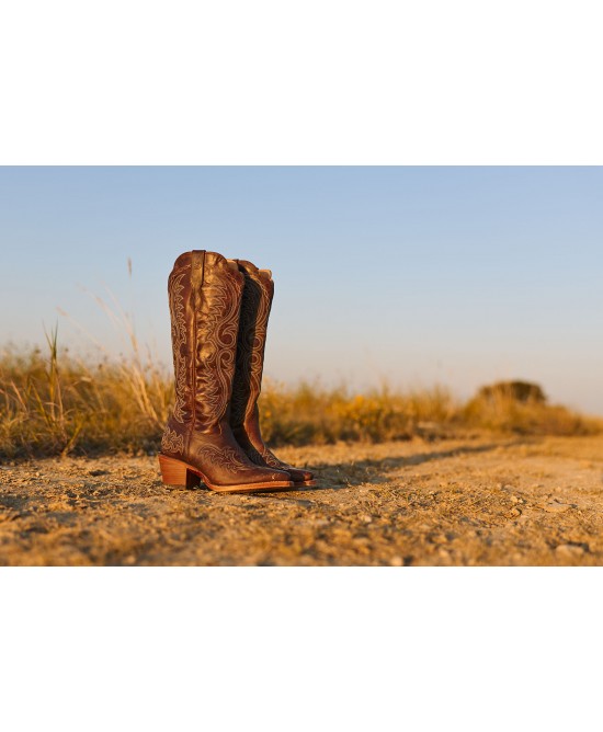 Durango - Crush™ Tall Women's Tan and Turquoise Western Boot