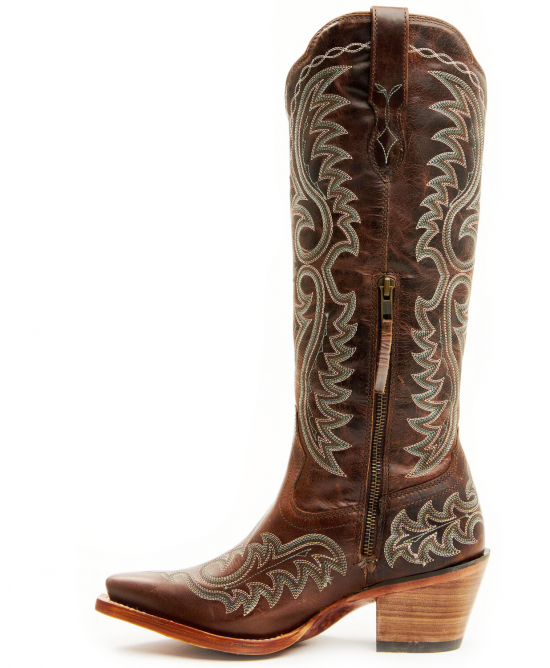 Durango - Crush™ Tall Women's Tan and Turquoise Western Boot
