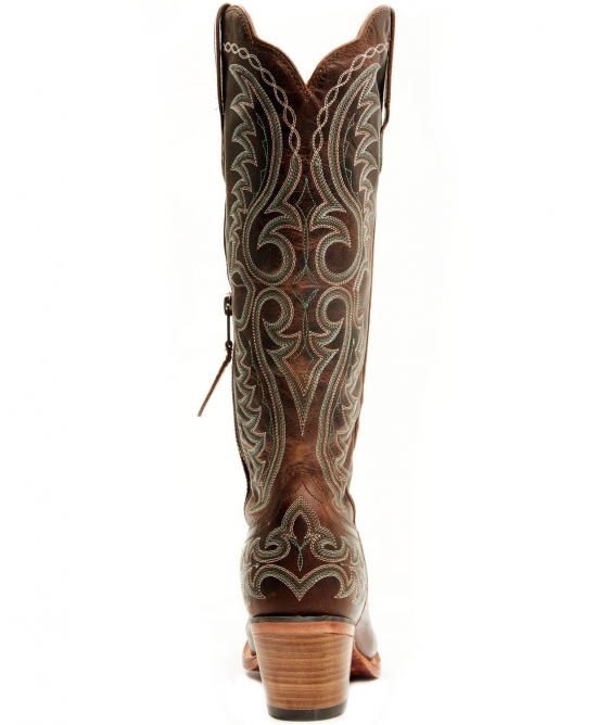 Durango - Crush™ Tall Women's Tan and Turquoise Western Boot