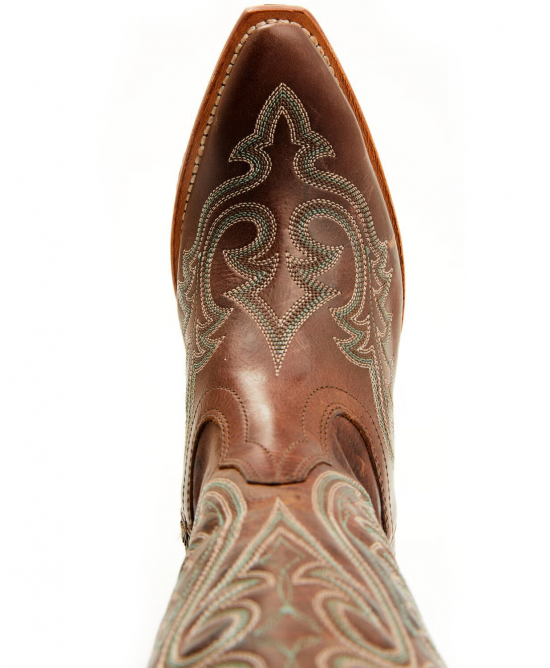 Durango - Crush™ Tall Women's Tan and Turquoise Western Boot