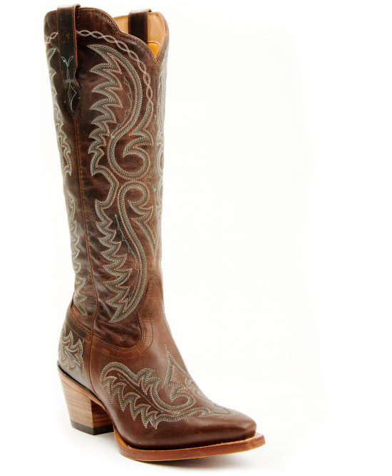 Durango - Crush™ Tall Women's Tan and Turquoise Western Boot