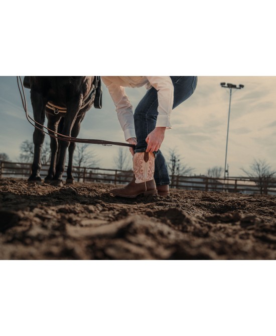 Durango - Ladies Westward™ Embroidered Brown & Cream Western Boot