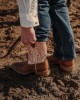 Durango - Ladies Westward™ Embroidered Brown & Cream Western Boot