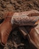Durango - Ladies Westward™ Embroidered Brown & Cream Western Boot