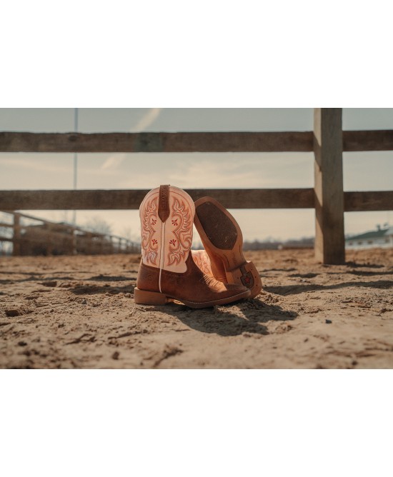 Durango - Ladies Westward™ Embroidered Brown & Cream Western Boot