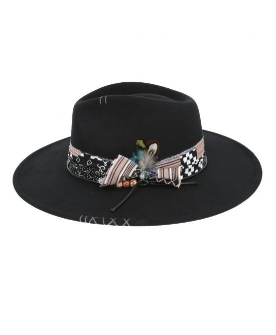 Rocker Fedora Hat Black Rocker Fedora Hat Black