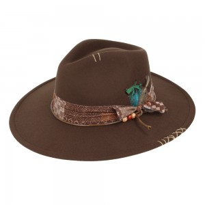 Rocker Fedora Hat Brown Rocker Fedora Hat Brown