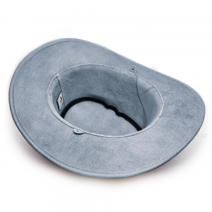 Leather Western Hat - Grey Leather Western Hat - Grey
