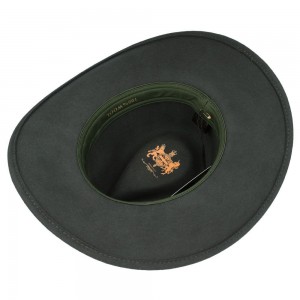 Wool Felt Western Green Hat - Crushable