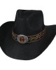 Straw Western Hat Black with Red Hatband Straw Western Hat Black with Red Hatband