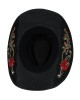 Straw Western Hat Black with Red Hatband Straw Western Hat Black with Red Hatband