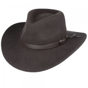 Wool Felt Western Dark Brown Hat - Crushable Wool Felt Western Dark Brown Hat - Crushable