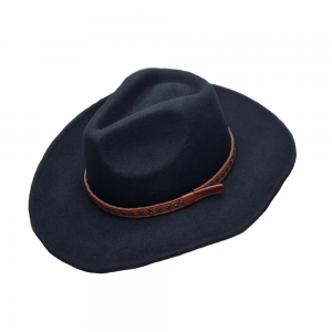 Wool Felt Western Hat - Black Wool Felt Western Hat - Black
