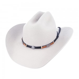 Wool Felt Western Silver Grey Hat