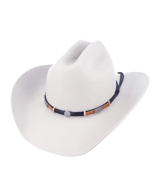 Wool Felt Western Silver Grey Hat