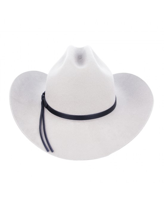 Wool Felt Western Silver Grey Hat