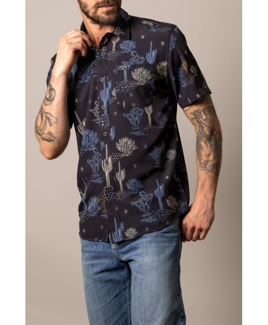 Kimes Ranch - Dunn Black Men's Short Sleeve Shirt Kimes Ranch - Dunn Black Men's Short Sleeve Shirt