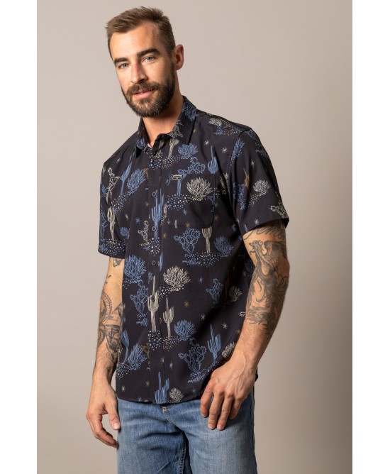 Kimes Ranch - Dunn Black Men's Short Sleeve Shirt Kimes Ranch - Dunn Black Men's Short Sleeve Shirt