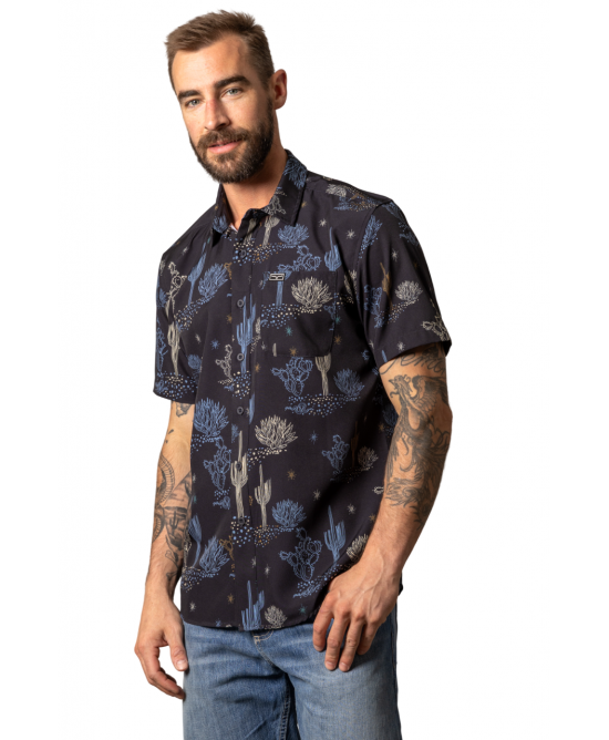 Kimes Ranch - Dunn Black Men's Short Sleeve Shirt Kimes Ranch - Dunn Black Men's Short Sleeve Shirt