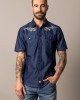 Kimes Ranch - Leland Indigo Men's Short Sleeve Shirt Kimes Ranch - Leland Indigo Men's Short Sleeve Shirt