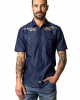 Kimes Ranch - Leland Indigo Men's Short Sleeve Shirt Kimes Ranch - Leland Indigo Men's Short Sleeve Shirt