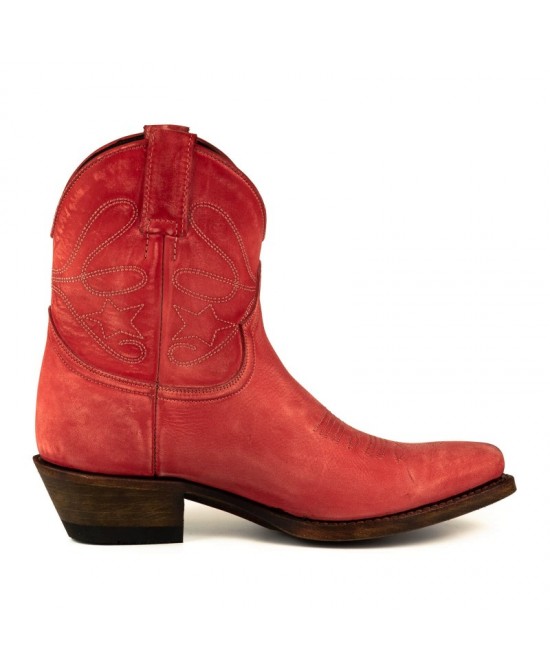 Mayura 2374 Lavado Rojo Cowboy Ankle Boots