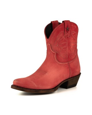 Mayura 2374 Lavado Rojo Cowboy Ankle Boots