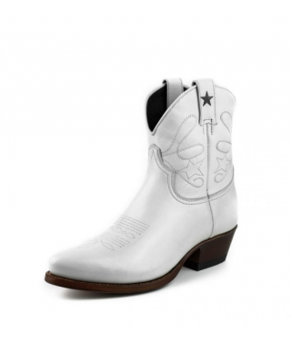 Mayura 2374 Bone White Ladies Cowboy Ankle Boots