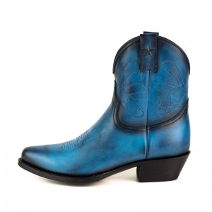 Mayura 2374 Azul Ladies Cowboy Ankle Boots