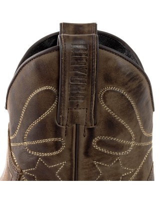 Mayura 2374 Dark Brown Ladies Cowboy Ankle Boots