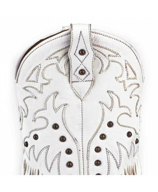 Mayura 2475 Fado White Fringes Ladies Cowgirl Boot