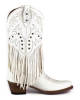 Mayura 2475 Fado White Fringes Ladies Cowgirl Boot