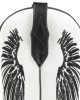 Mayura Wings 2666 Black Nappa White Split Suede