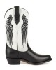 Mayura Wings 2666 Black Nappa White Split Suede