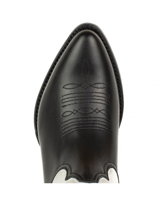 Mayura Wings 2666 Black Nappa White Split Suede