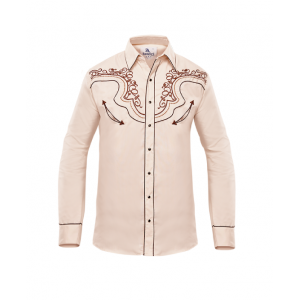 Rangers - 012CA01 Beige Men's Western Shirt