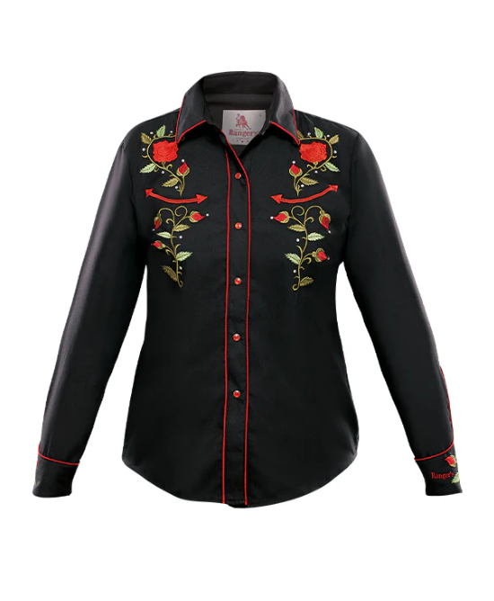 Ranger's - 060DA01 Black Women's Western Shirt Ranger's - 060DA01 Black Women's Western Shirt
