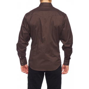 Rodeo Clothing - AC108L Dark Brown Men's Western Shirt