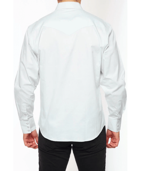 Rodeo Clothing - AC108L White Men's Western Shirt