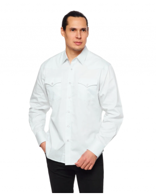 Rodeo Clothing - AC108L White Men's Western Shirt