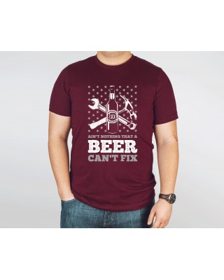 Rootin' Tootin' Tees - Ain't Nothing A Beer Can't Fix Red