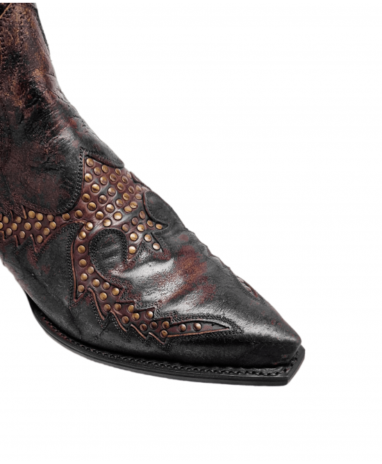 Sendra - 18511 - Brown Studded Ankle Boot
