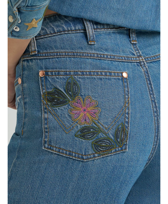 Wrangler - Lainey Wilson Embroidered Wide Leg Jeans