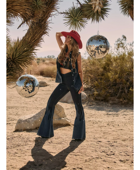 Wrangler - Lainey Wilson Flame Pull On Flare Jeans