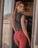 Wrangler - Lainey Wilson Flare Jeans Red