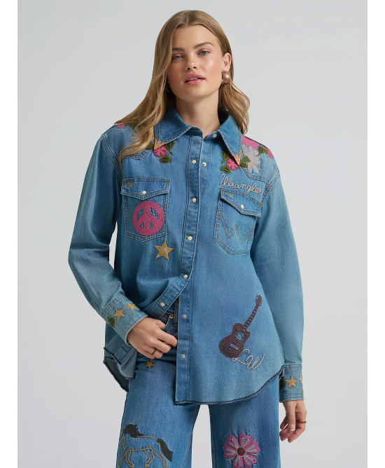 Wrangler - Lainey Wilson Embroidered Flower Shirt
