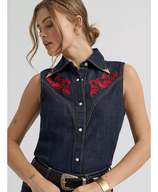 Wrangler - Lainey Wilson Sleeveless Shirt Rinse